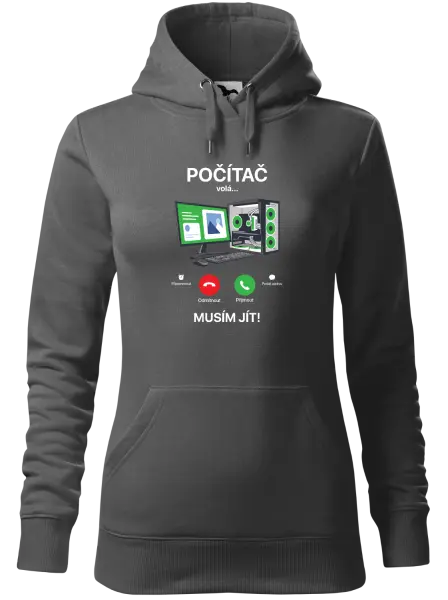 Dámská mikina Počítač volá... musím jít!