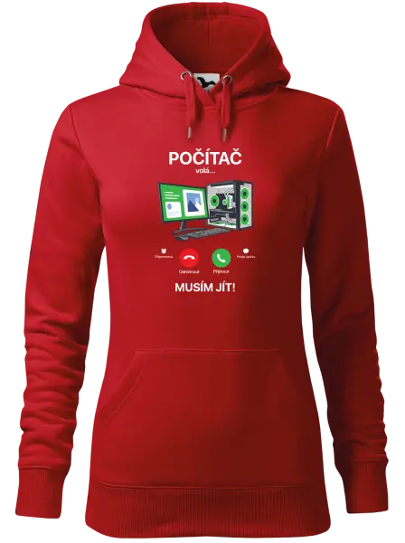 Dámská mikina Počítač volá... musím jít!