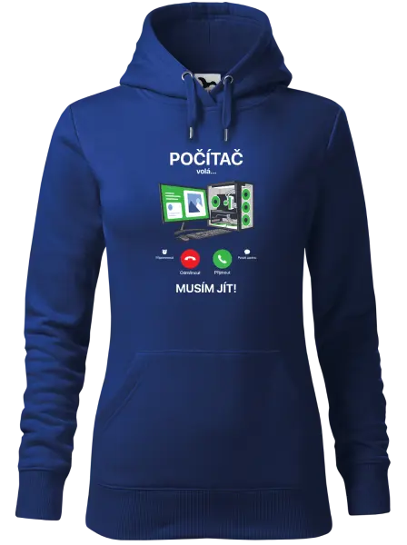 Dámská mikina Počítač volá... musím jít!