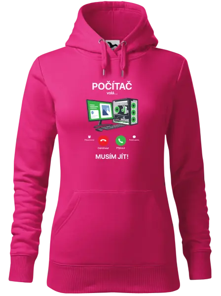 Dámská mikina Počítač volá... musím jít!