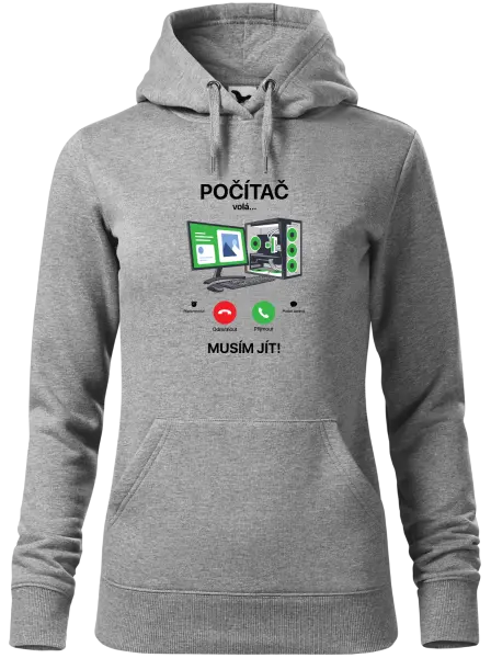 Dámská mikina Počítač volá... musím jít!