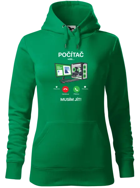 Dámská mikina Počítač volá... musím jít!