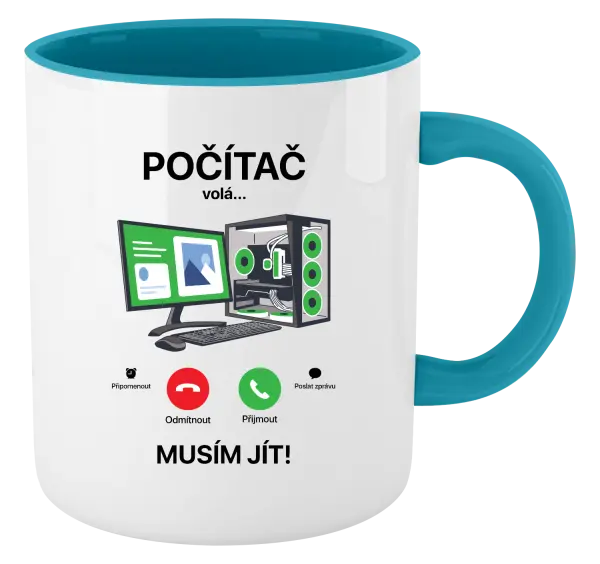 Hrnek Počítač volá... musím jít!