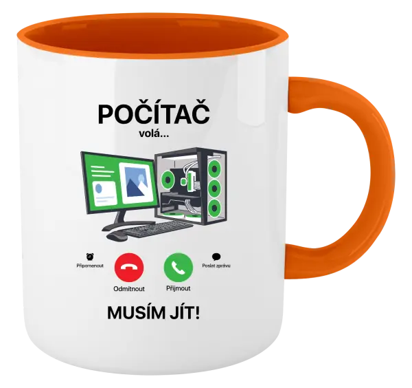 Hrnek Počítač volá... musím jít!