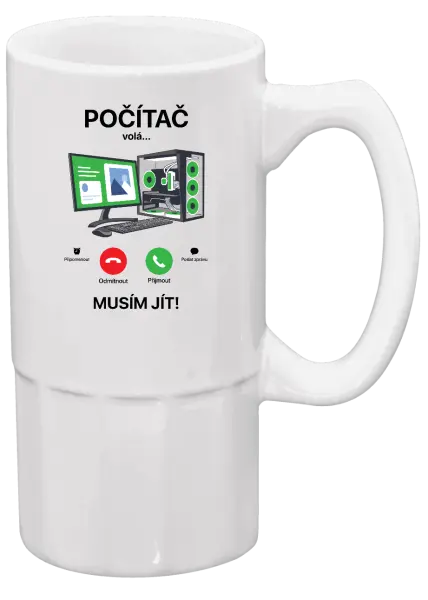 Půllitr Počítač volá... musím jít!