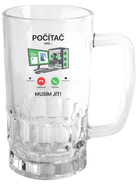 Půllitr Počítač volá... musím jít!