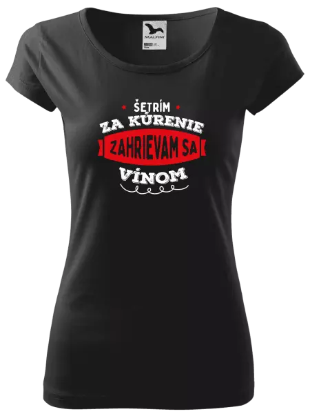Dámske tričko Zahrievam sa vínom