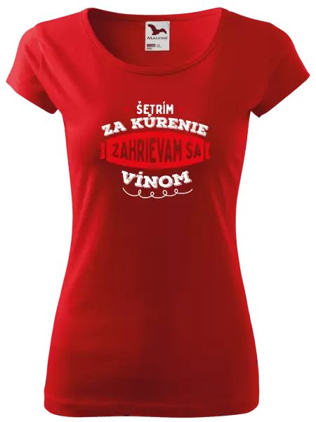 Dámske tričko Zahrievam sa vínom