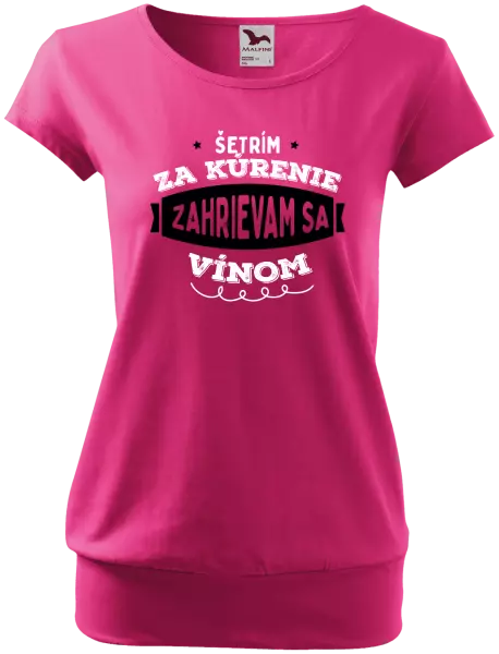 Dámske tričko Zahrievam sa vínom