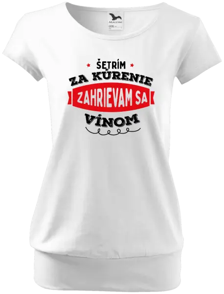Dámske tričko Zahrievam sa vínom