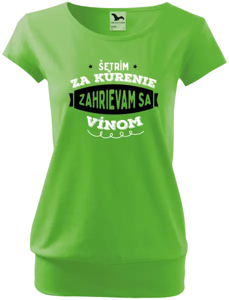 Dámske tričko Zahrievam sa vínom