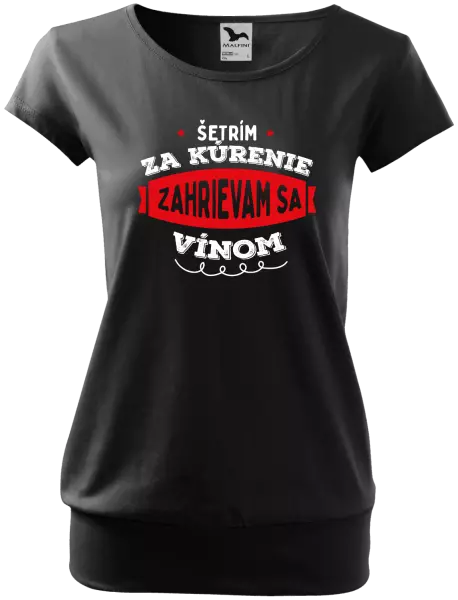 Dámske tričko Zahrievam sa vínom