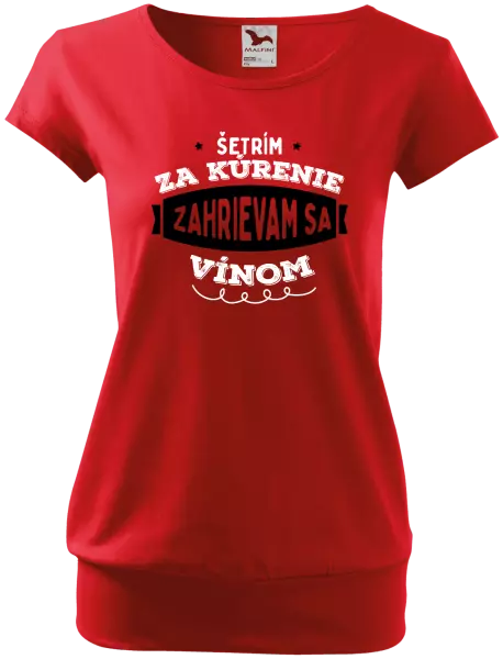 Dámske tričko Zahrievam sa vínom