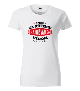 Dámske tričko Zahrievam sa vínom