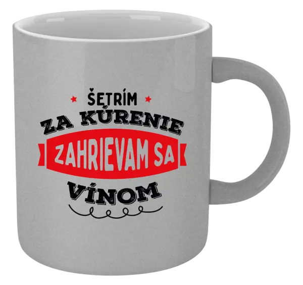 Hrnček metalický Zahrievam sa vínom