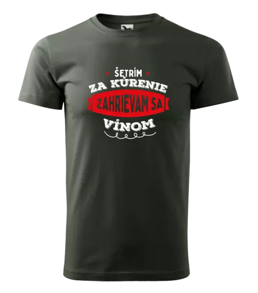 Pánske tričko Zahrievam sa vínom