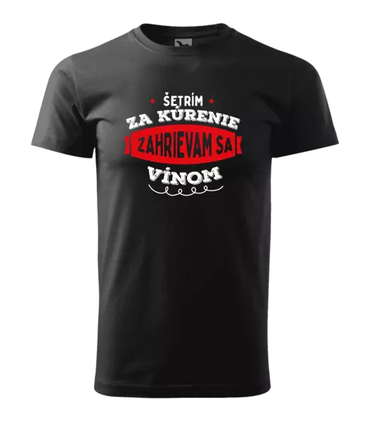Pánske tričko Zahrievam sa vínom