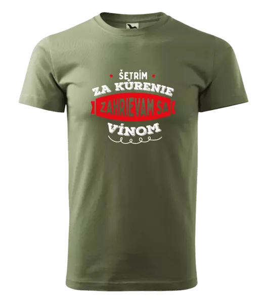 Pánske tričko Zahrievam sa vínom
