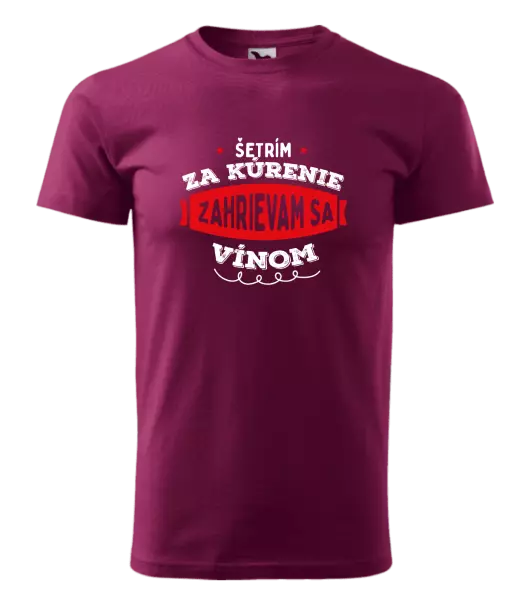 Pánske tričko Zahrievam sa vínom