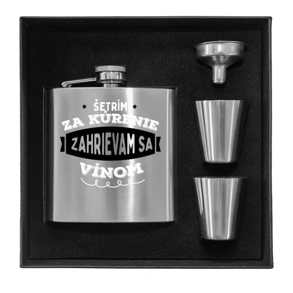 Ploskačka v krabičke Zahrievam sa vínom