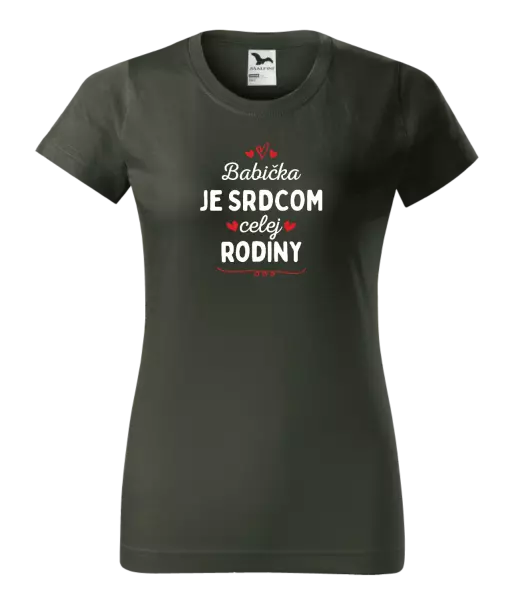 Dámske tričko Babička je srdcom celej rodiny