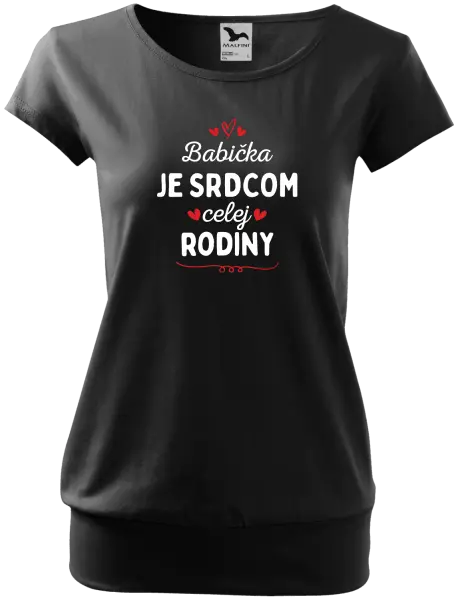 Dámske tričko Babička je srdcom celej rodiny
