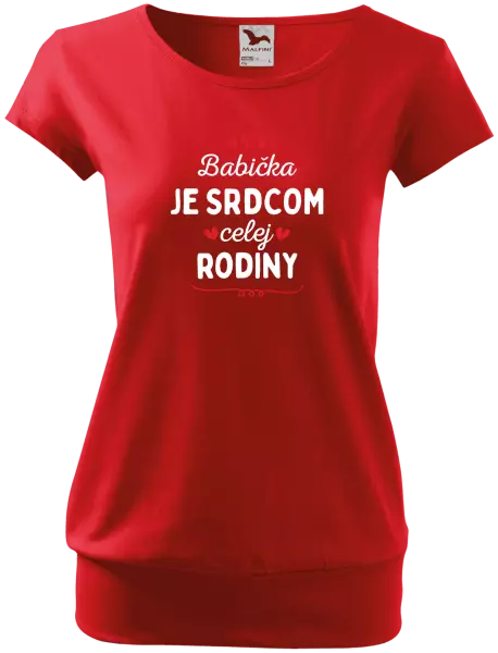 Dámske tričko Babička je srdcom celej rodiny