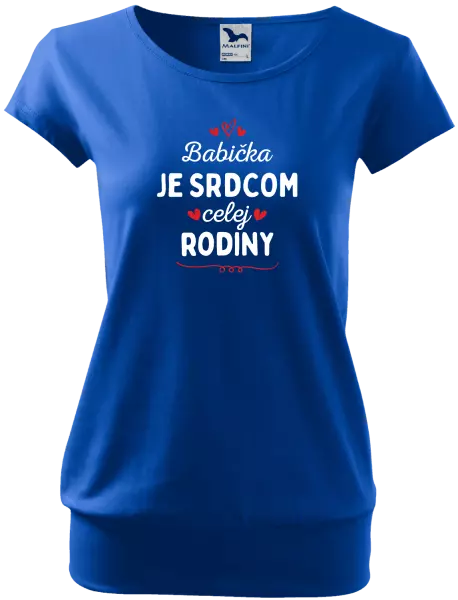 Dámske tričko Babička je srdcom celej rodiny
