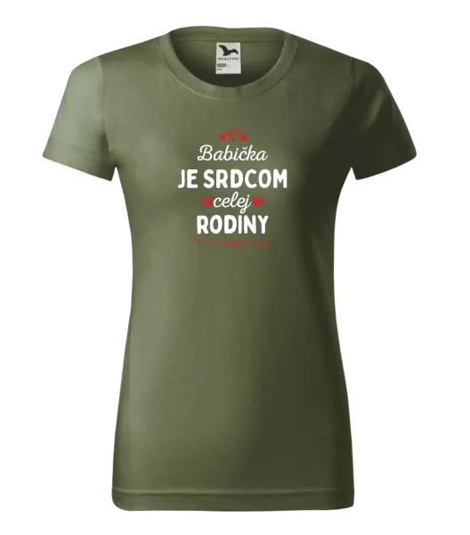Dámske tričko Babička je srdcom celej rodiny