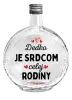 Fľaša, sklenená guľatá Dedko je srdcom celej rodiny