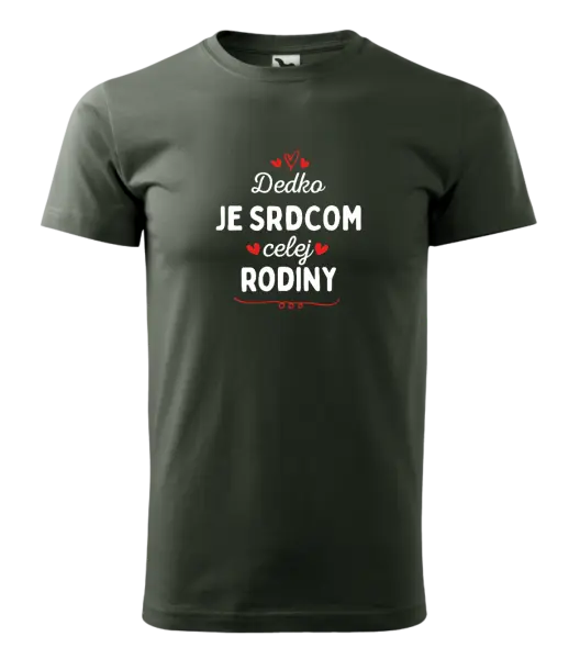 Pánske tričko Dedko je srdcom celej rodiny