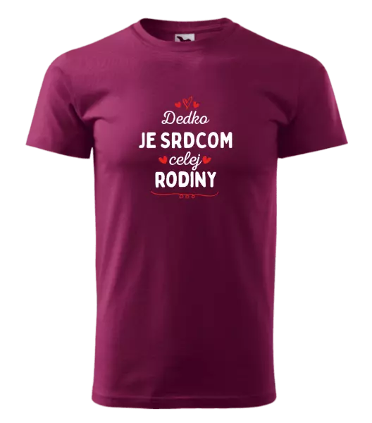 Pánske tričko Dedko je srdcom celej rodiny