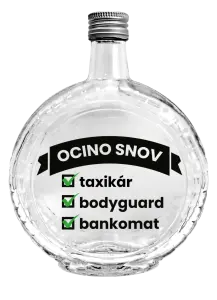 Fľaša, sklenená guľatá Ocino snov