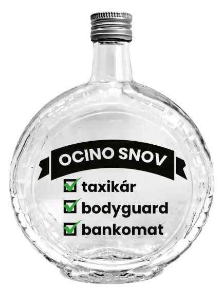 Fľaša, sklenená guľatá Ocino snov