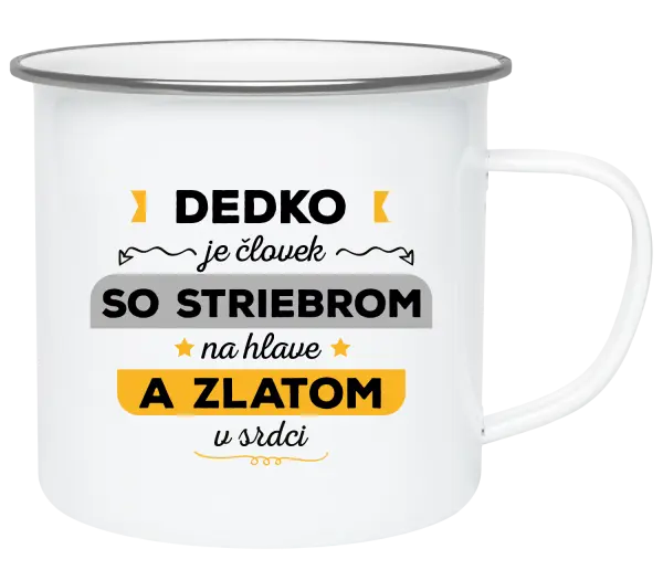 Plecháčik Dedko je človek so striebrom na hlave a zlatom v srdci