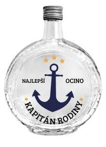 Fľaša, sklenená guľatá Kapitán rodiny 