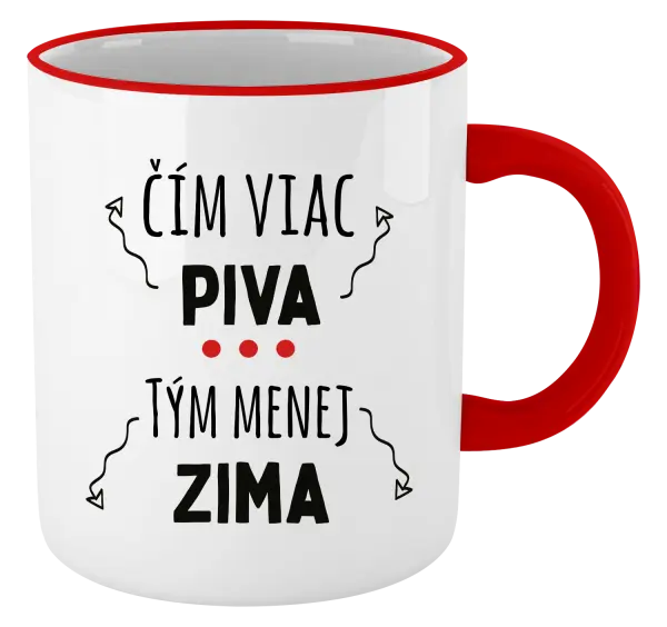 Hrnček Čím viac piva, tým menej zima