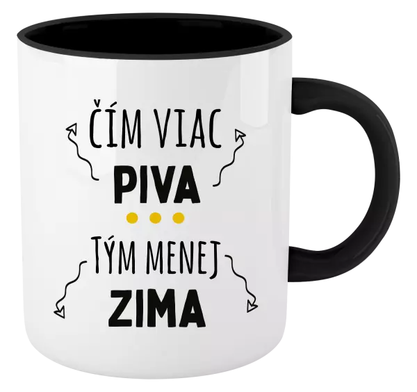 Hrnček  Čím viac piva, tým menej zima