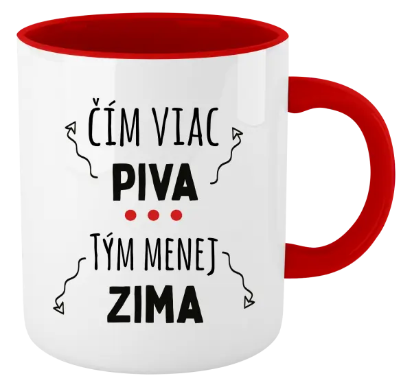 Hrnček  Čím viac piva, tým menej zima