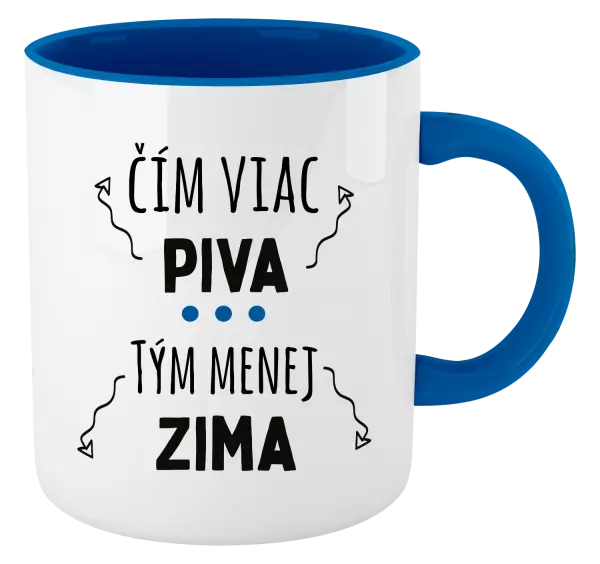 Hrnček  Čím viac piva, tým menej zima