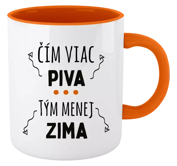 Hrnček  Čím viac piva, tým menej zima
