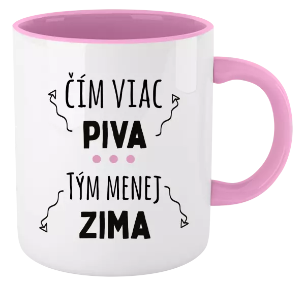 Hrnček  Čím viac piva, tým menej zima