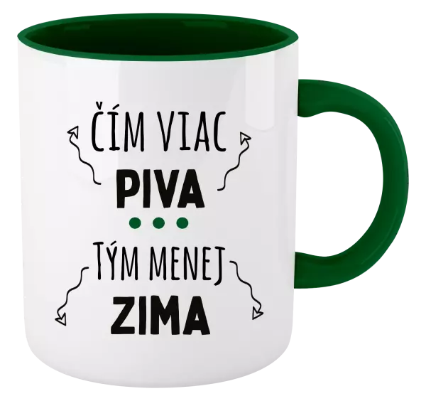 Hrnček  Čím viac piva, tým menej zima