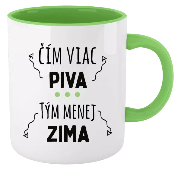 Hrnček  Čím viac piva, tým menej zima