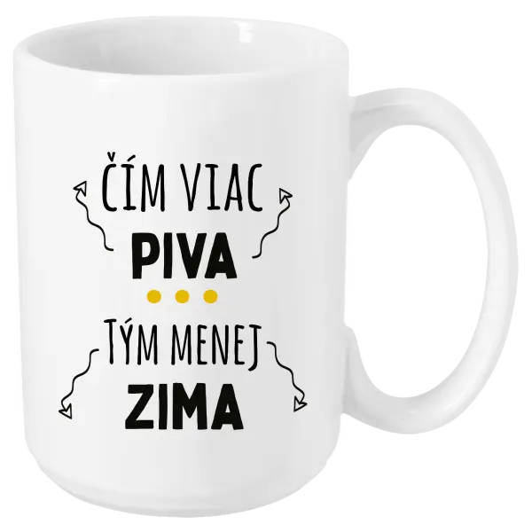 Hrnček Čím viac piva, tým menej zima