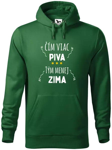 Pánska mikina Čím viac piva, tým menej zima