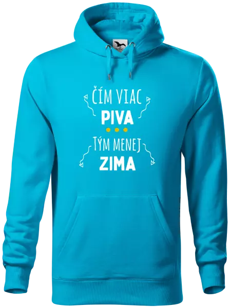 Pánska mikina Čím viac piva, tým menej zima