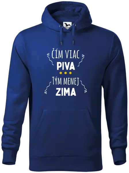 Pánska mikina Čím viac piva, tým menej zima