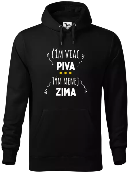 Pánska mikina Čím viac piva, tým menej zima