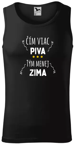 Pánske tielko Čím viac piva, tým menej zima